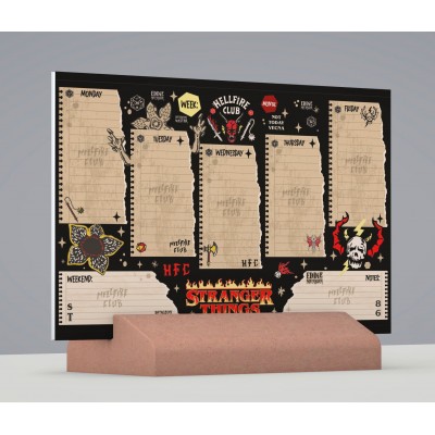 Хоризонтален седмичен планер Stranger Things - Hellfire Club